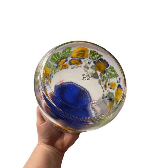 Vintage Pansies Flower Glass Jar Canister Retro, Glass Wide Mouth - Picture 5 of 6